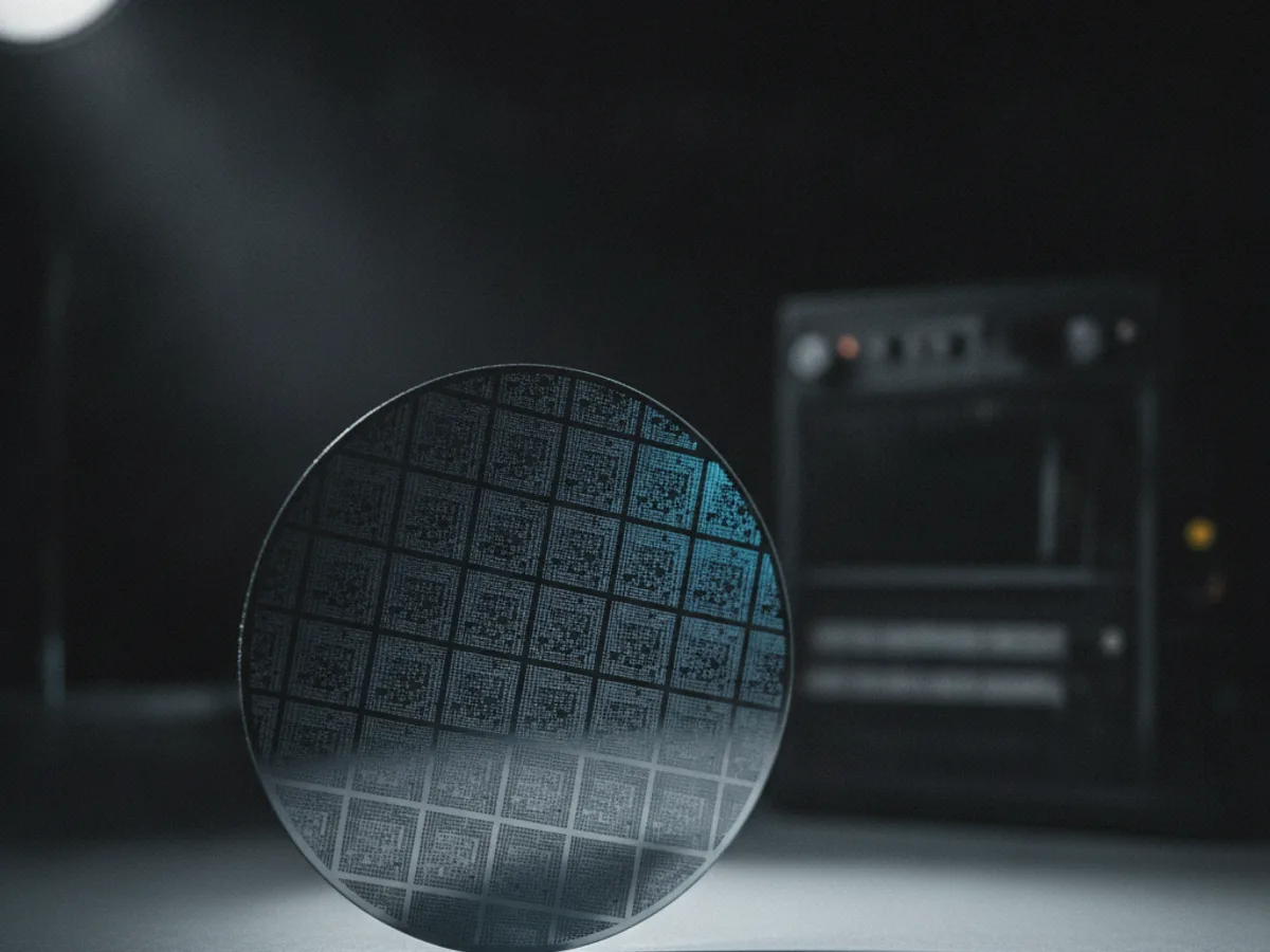 Silizium-Wafer in Nahaufnahme